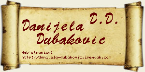 Danijela Dubaković vizit kartica